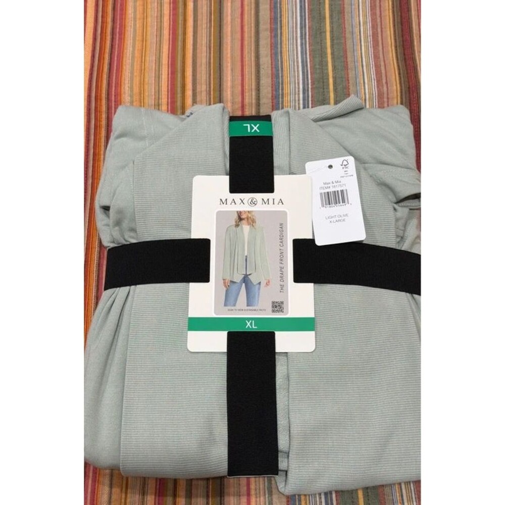 Max & Mia Drape Front Cardigan XL NWT